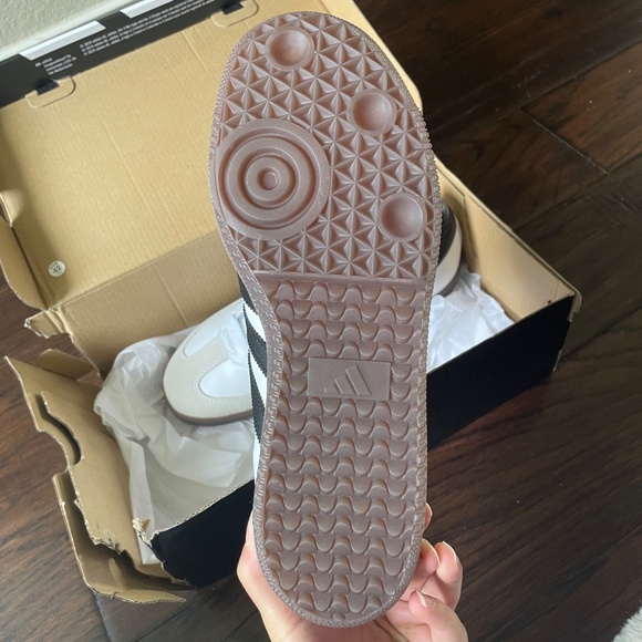 adidas Samba White and Black Sneakers - Picture 6 of 12